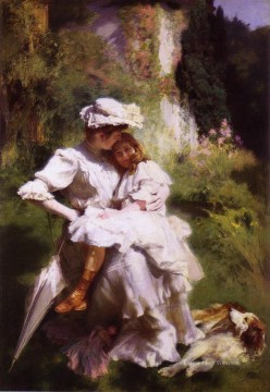 エミール・フリアン Painting - TendresseMaternelle 1906 リアリズム エミール フリアン